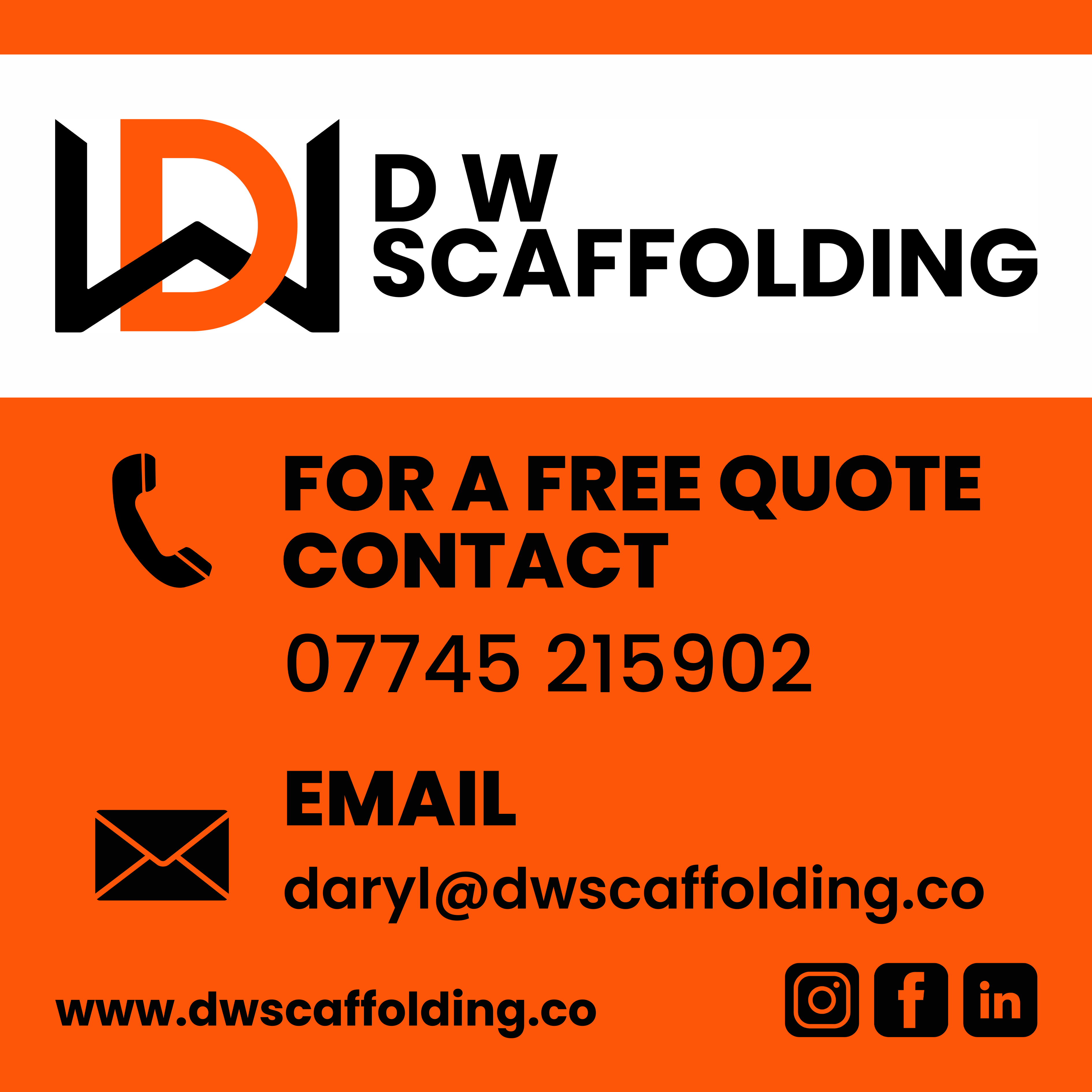 D W Scaffolding scaffolding banner #03.