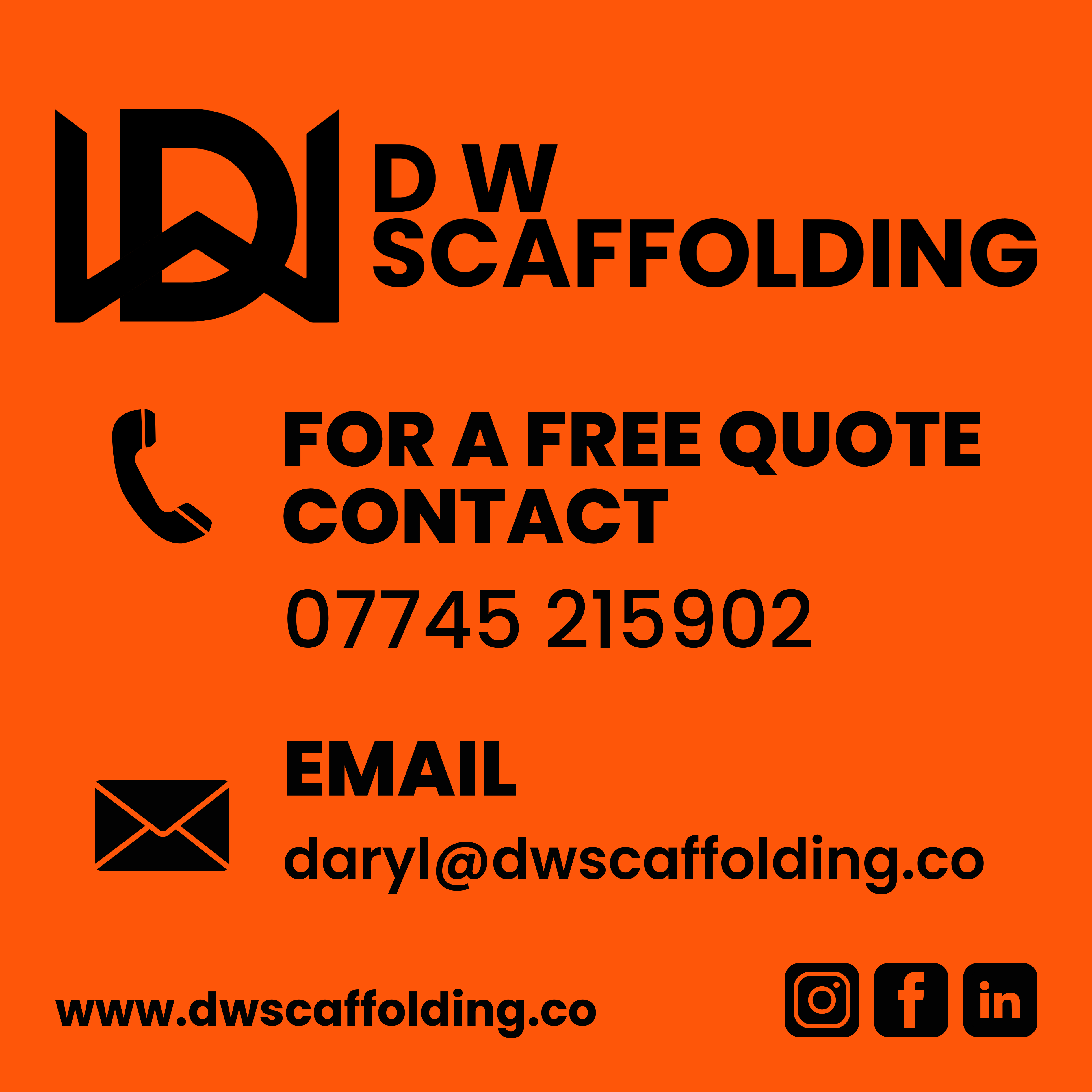 D W Scaffolding scaffolding banner #04.