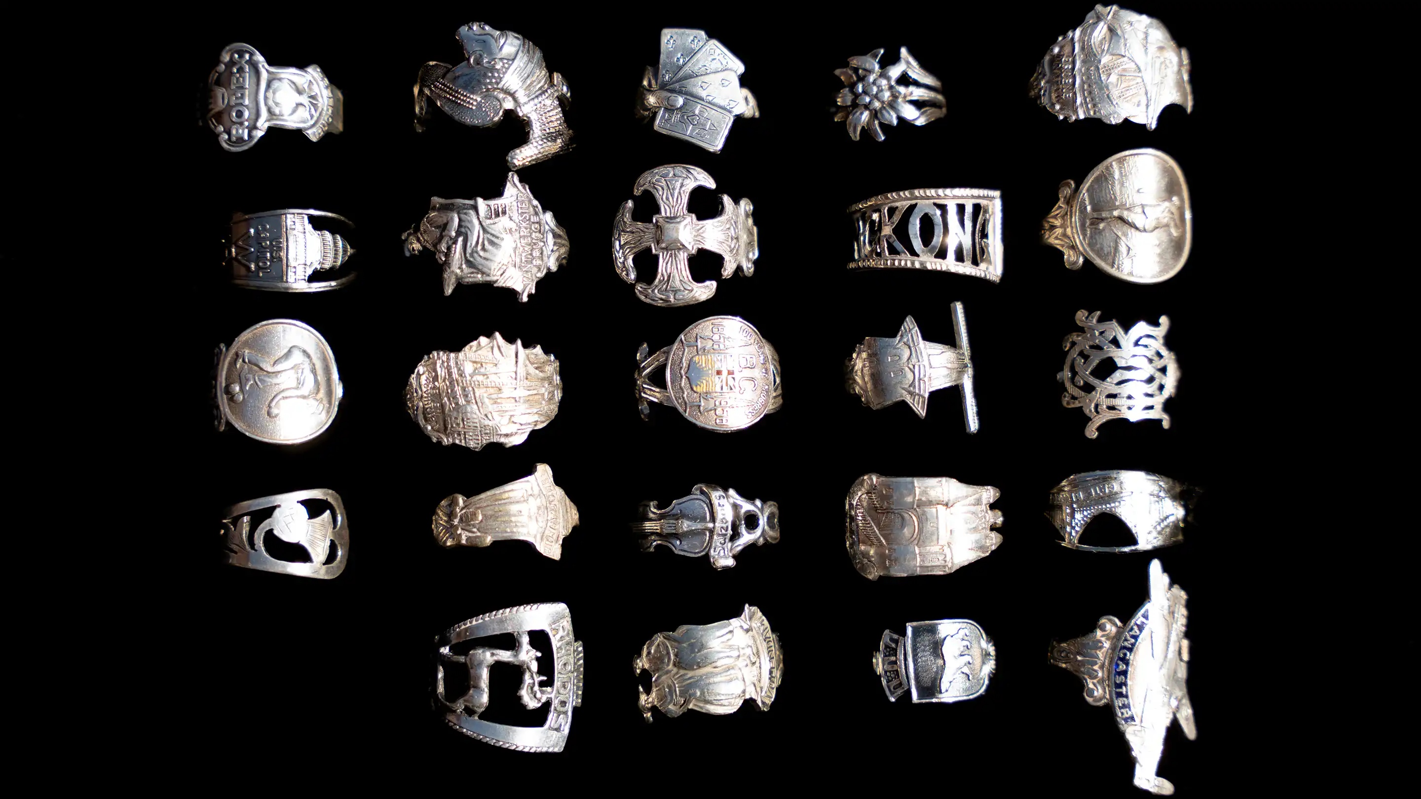 A collection of Josh's spoon rings for sale - Silvawear.